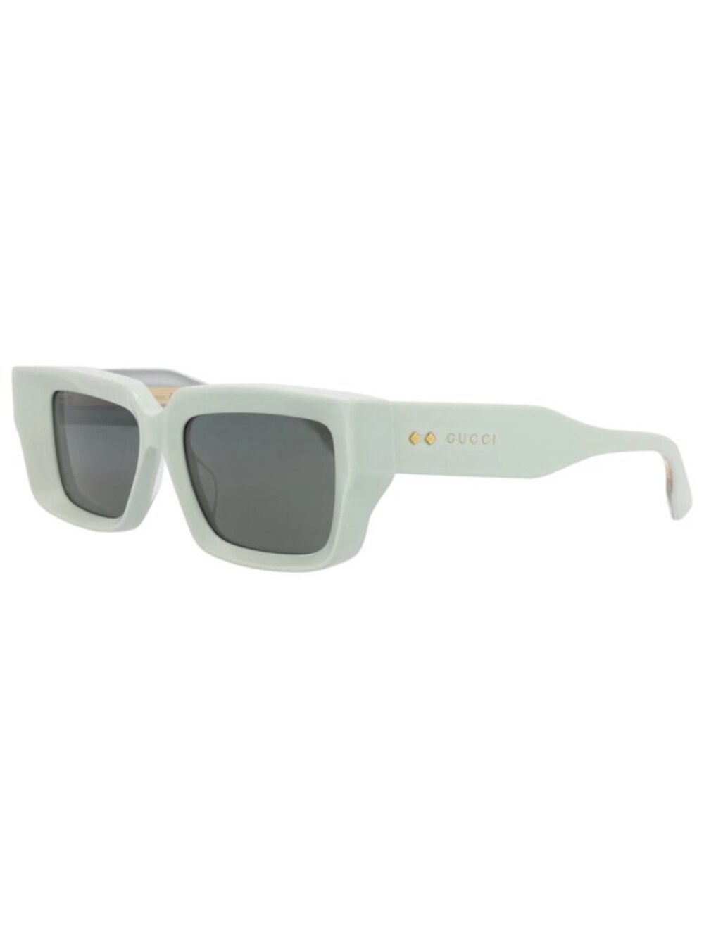New Gucci Women's Sunglasses Square Rectangle Recycled Acetate Frame Unisex Grey
